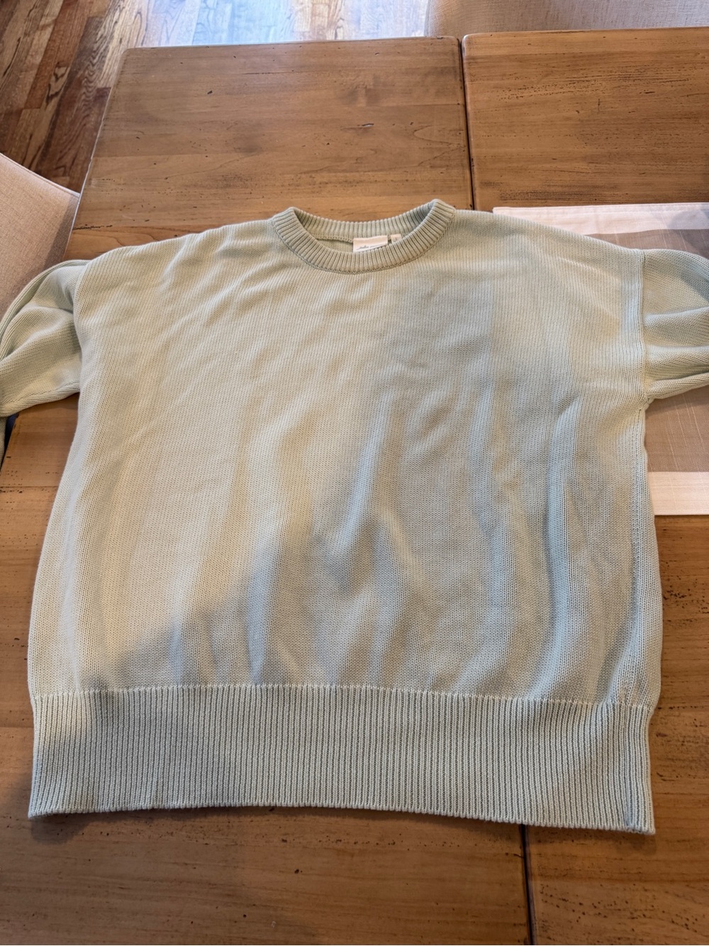 Women's Crewneck Sweater in Light Mint